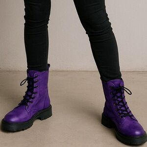 A.S.98 Airstep/Purple Combat/Italian leather/Chunky Sole/unisex size 10 EU 41